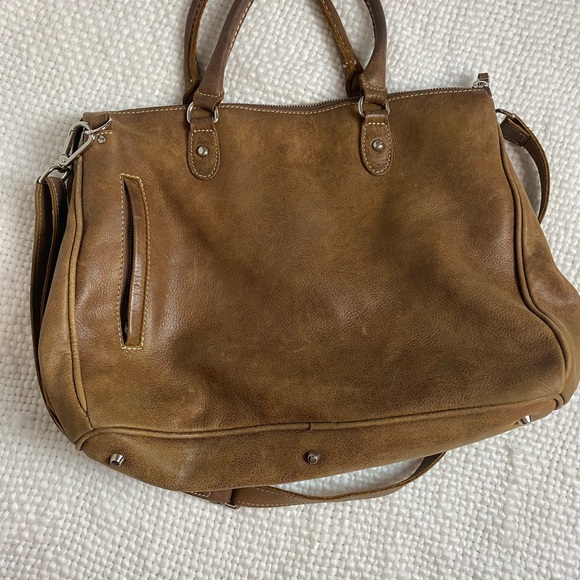 ROOTS brown leather bag - Picture 5 of 8
